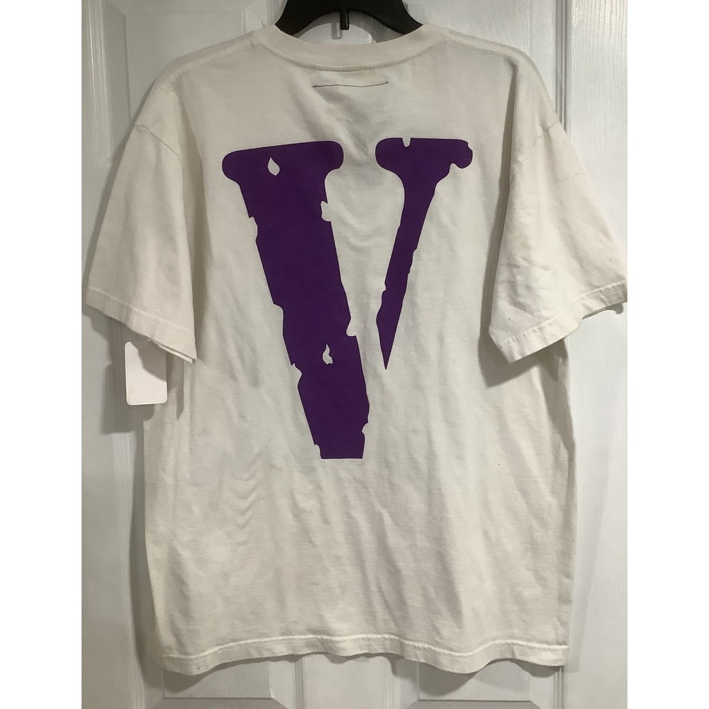 Vlone Blue V Graphic White T-shirt Size L